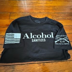 Grunt Style Alcohol Sanitizes Black Cotton T Shirt Size XL